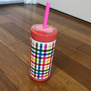 ban.do Red stainless steel Tumbler with Pink Straw